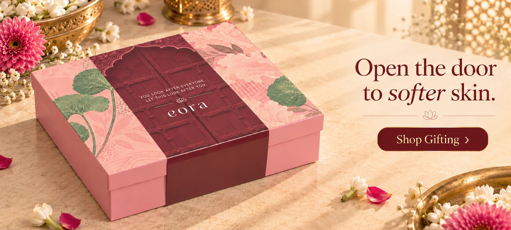 Open the door to softer skin — shop the Eora Diwali gift hamper