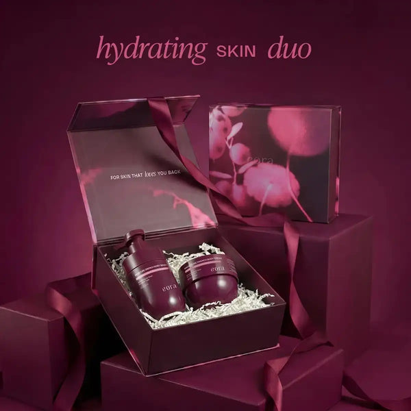 Eora Hydrating Duo gift box with the body wash and body cream inside